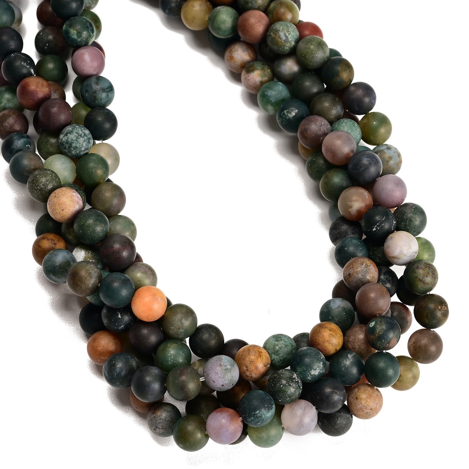 Indian Agate Matte Round Beads 6mm 8mm 10mm 12mm 14mm 16mm 18mm 20mm 15.5″ Strd