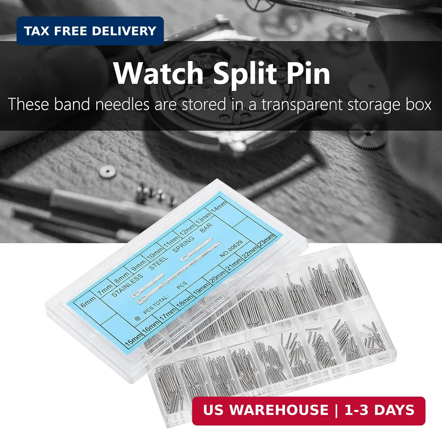 Watch Split Pin Screws Bar Strap 360Pcs Watchband Link Cotter Spring Bar Kit