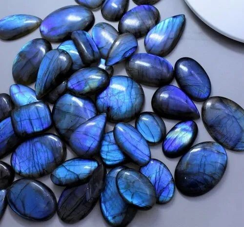 15-30MM Blue Labradorite Mix Cabochon Loose Gemstone Lot for Jewelry Making