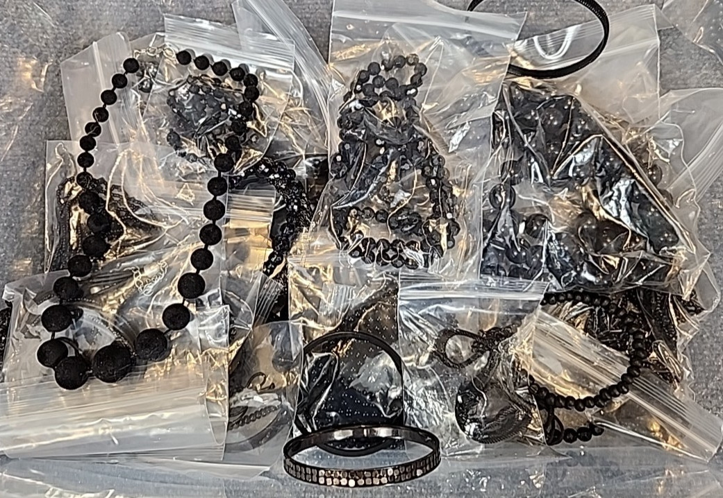 Jewelry Wearable Midnight Black Collection 5 Lbs Lot # 511 See Description