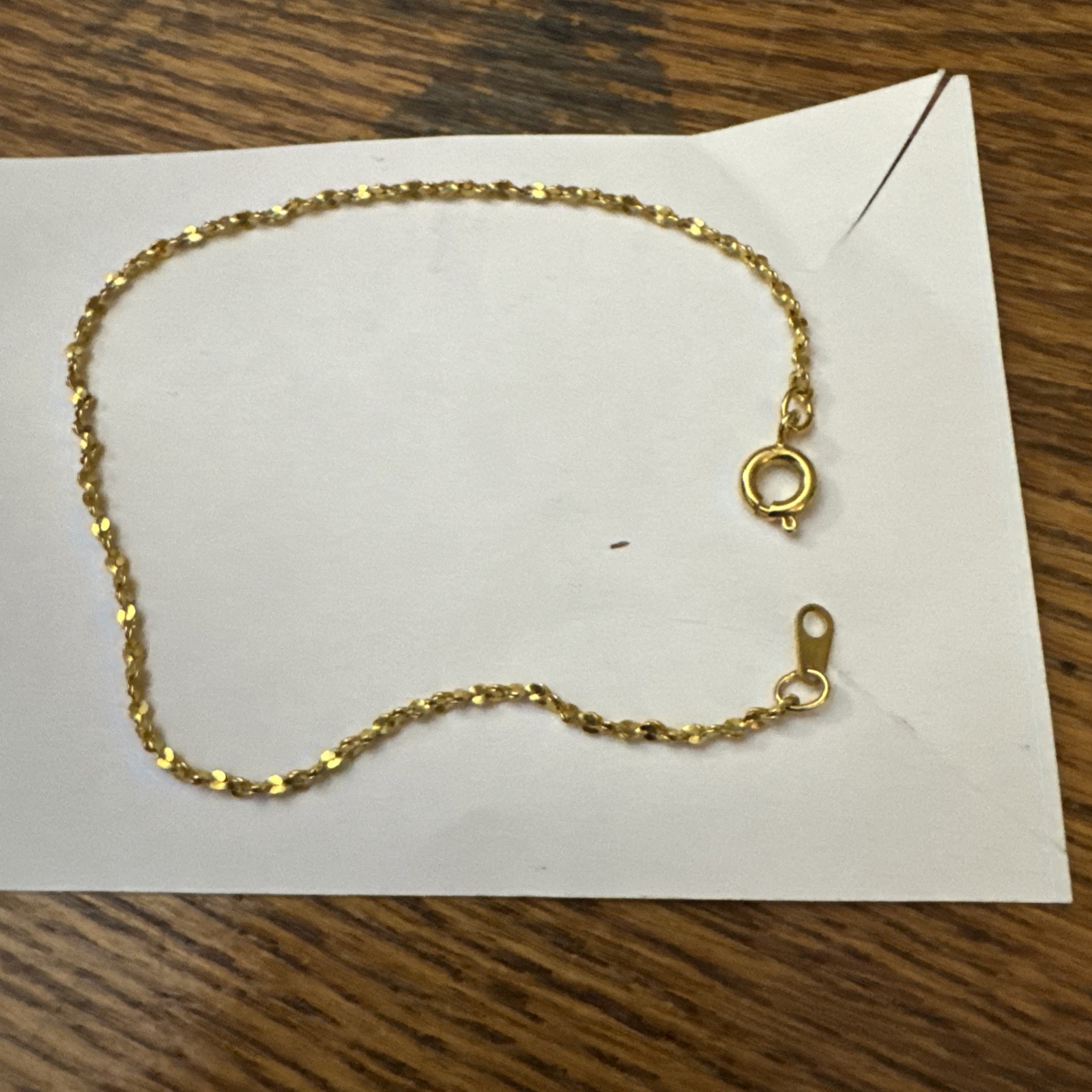 Gold Plated, 4mm Brass Figaro Curb Link Bracelet 7″
