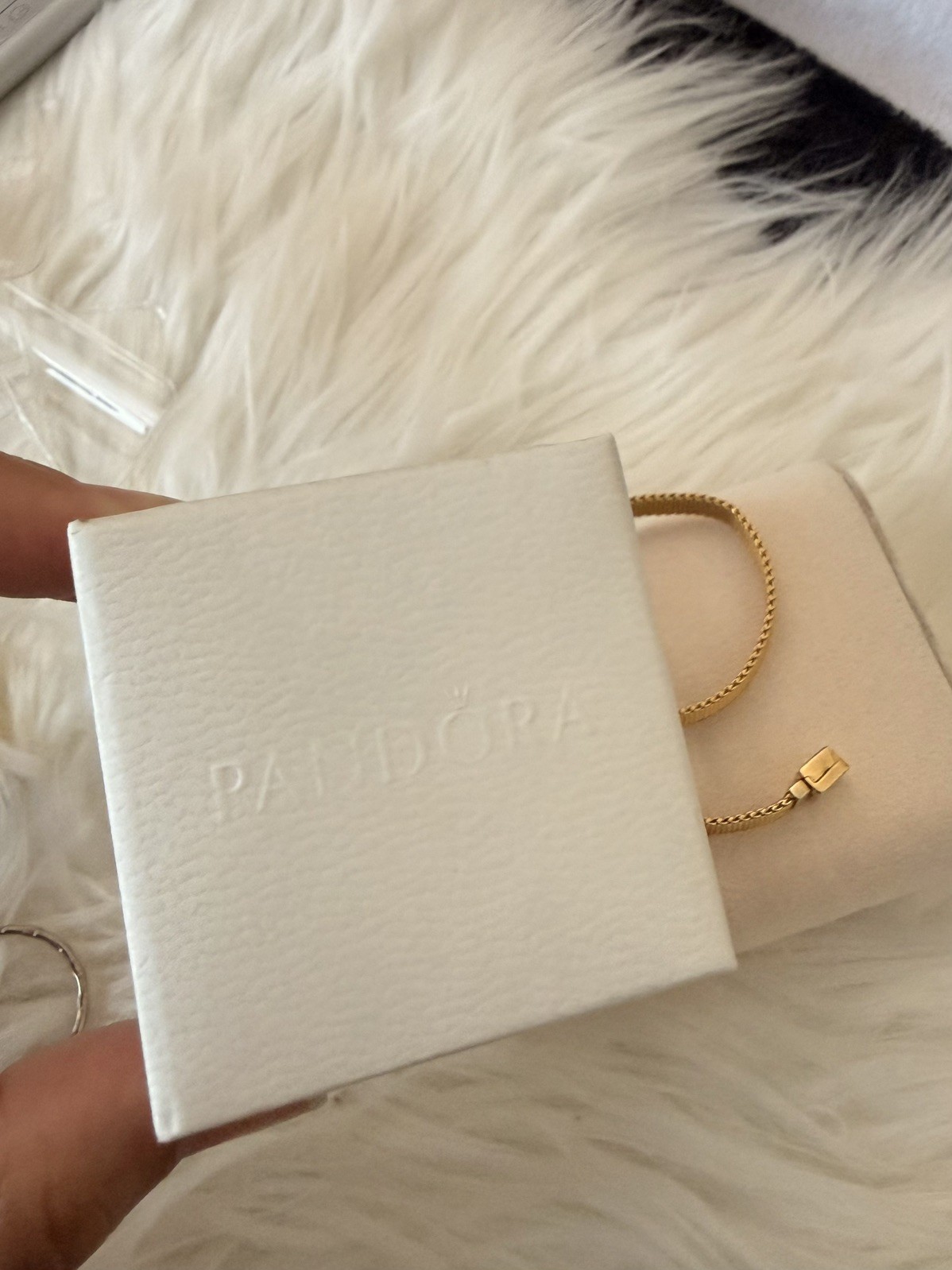 Pandora Reflexions Gold Bracelet 16cm Mesh Chain Gold-Plated Good Condition