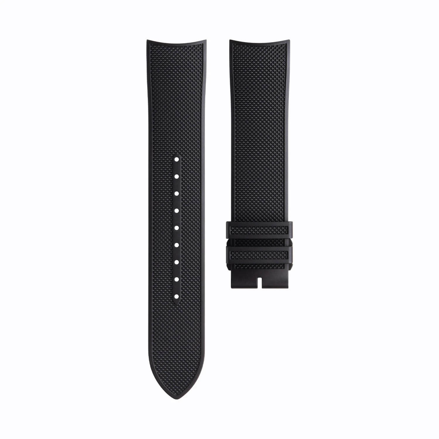 21mm Curved FKM Rubber Watch Strap Band Fits Jaeger-LeCoultre Polaris Date 42mm