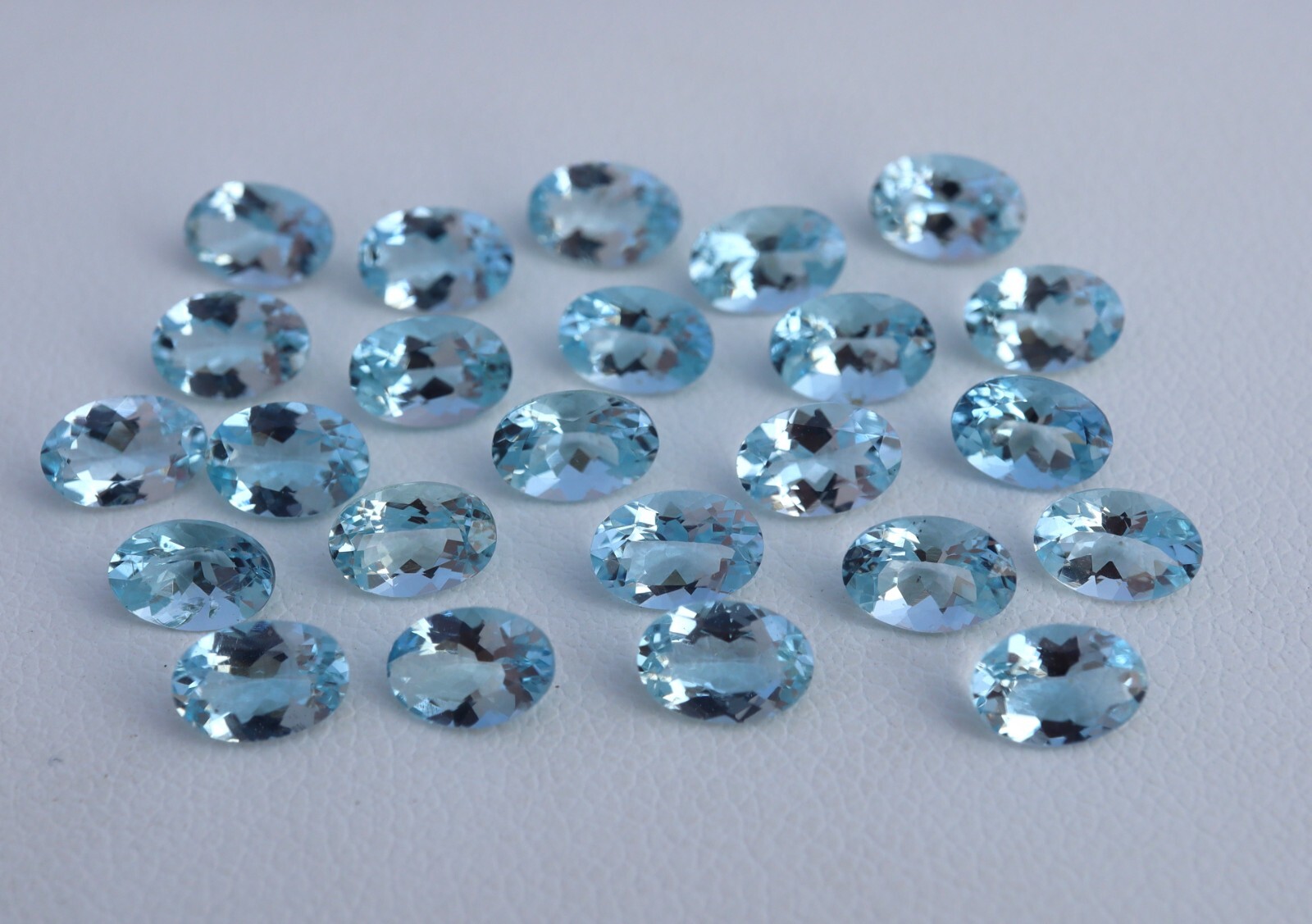 6×4 mm Eye Clean Natural Medium Blue Aquamarine Oval Cut Gemstone Nice Luster