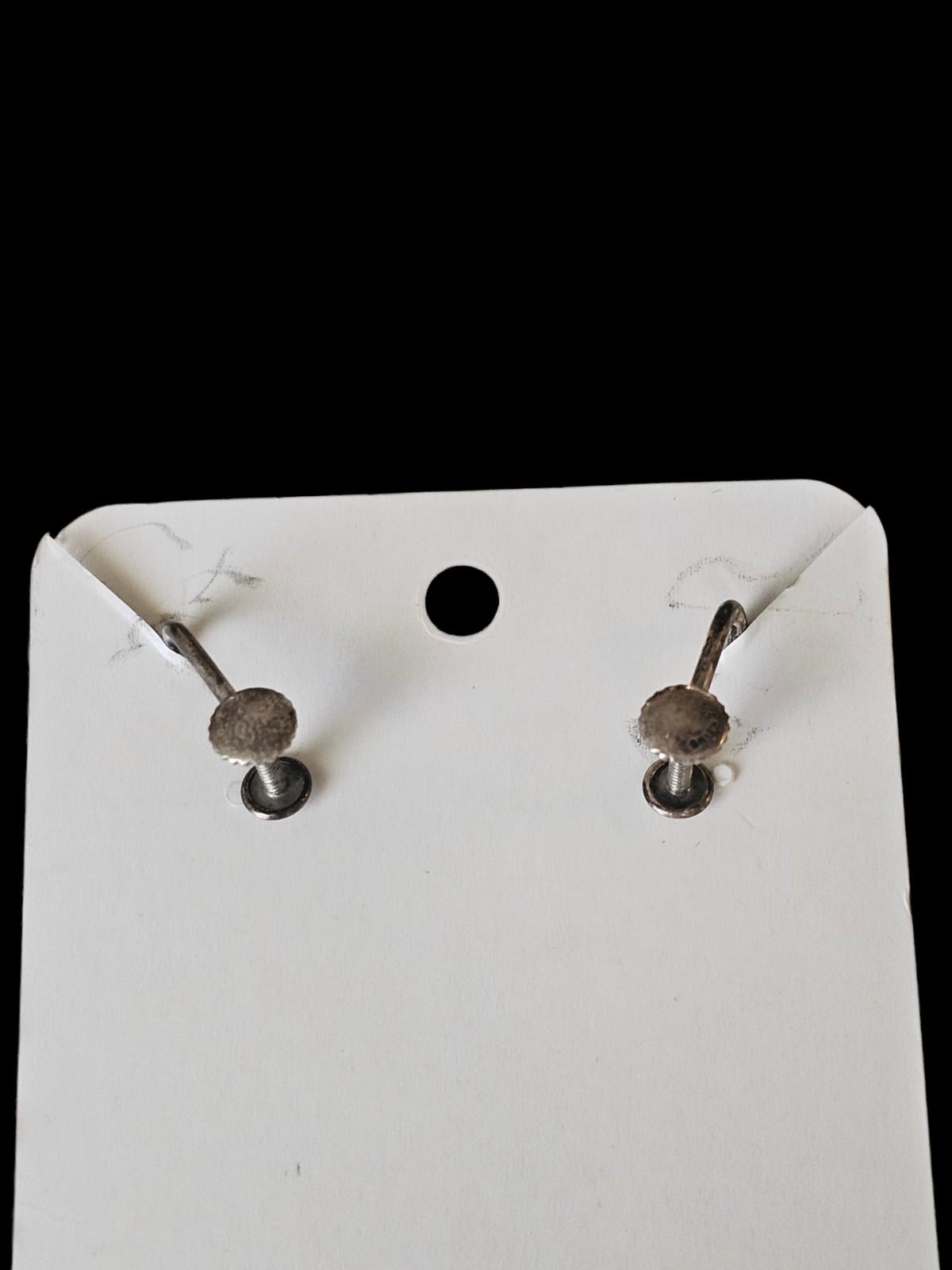 VINTAGE STERLING SILVER LARGE DOGWOOD FLOWER SCREW BACK EARRINGS 8.8 GRAMS