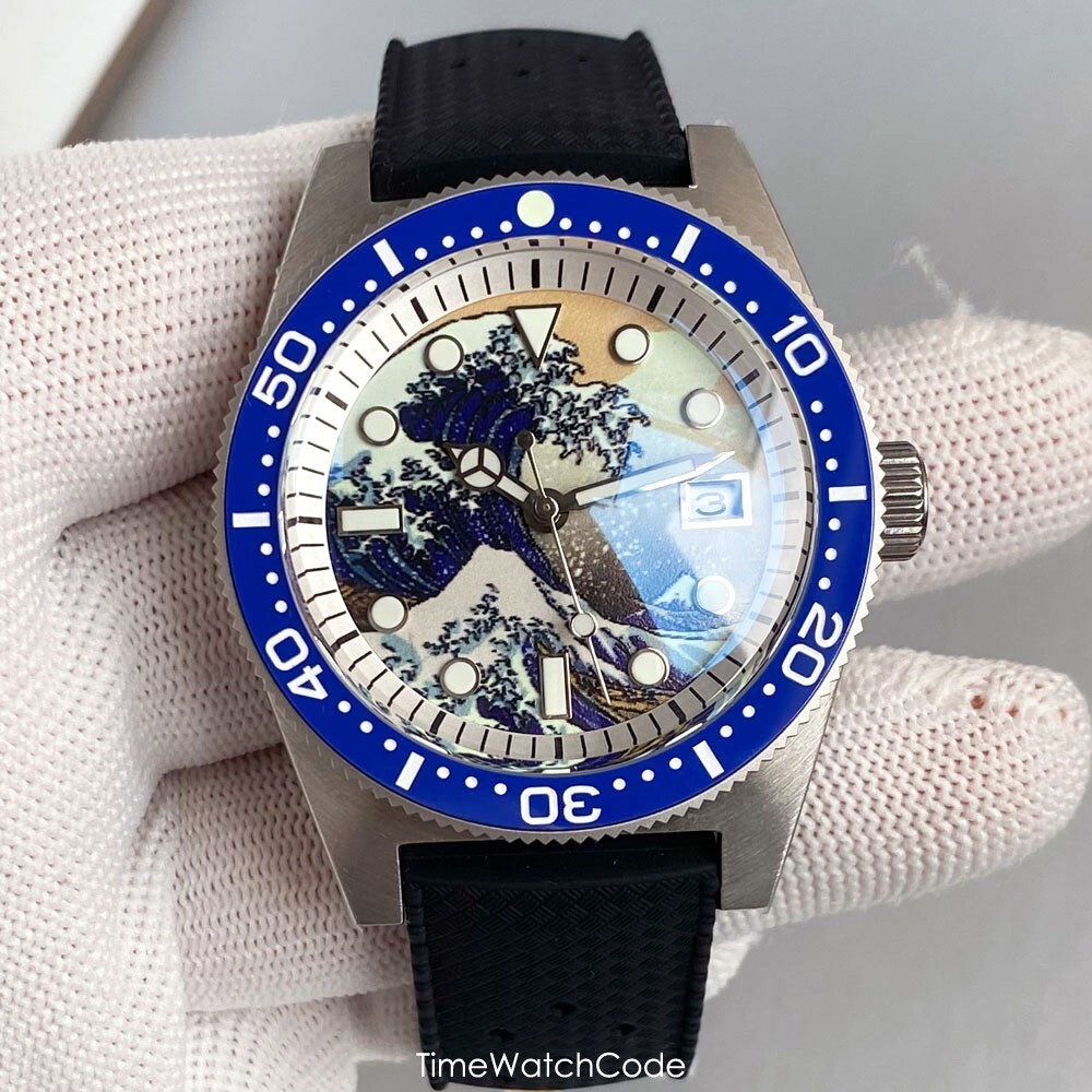 NH35 Watch 62MAS Automatic Men Watch Diving 300m Waterproof Bubble Sapphire 41mm