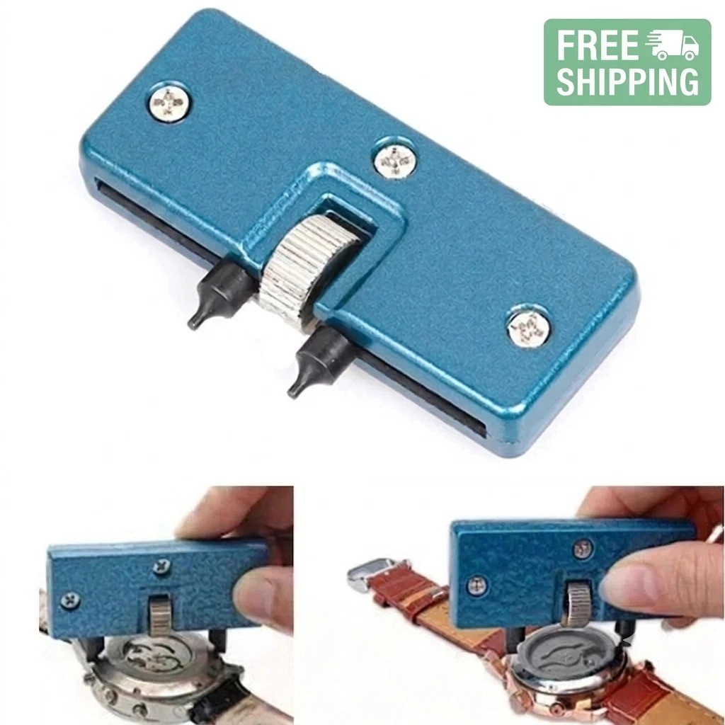 Watch Back Case Opener Adjustable Tool Press Closer Remover Wrench Kit
