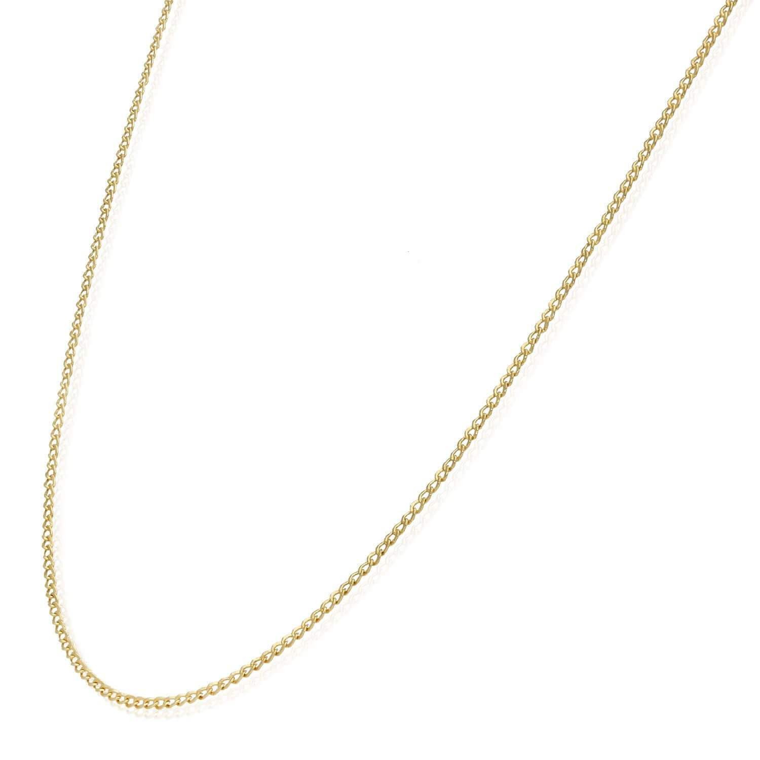 Solid 14K Gold Filled 1.5mm Cuban-Curb Chain Necklace 16″, 18″, 20″, 22″, 24″