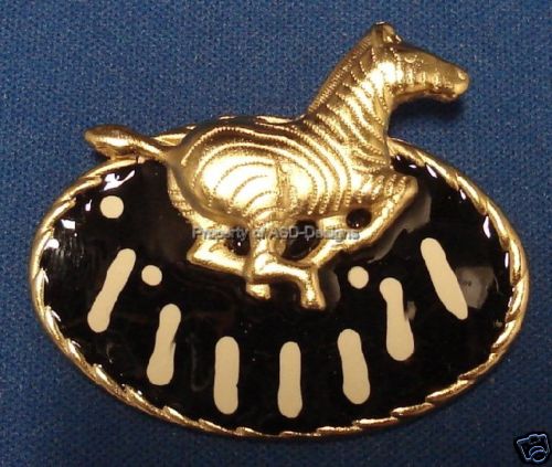 Gold Plated Wild Plains Zebra on The Run Brooch 6657