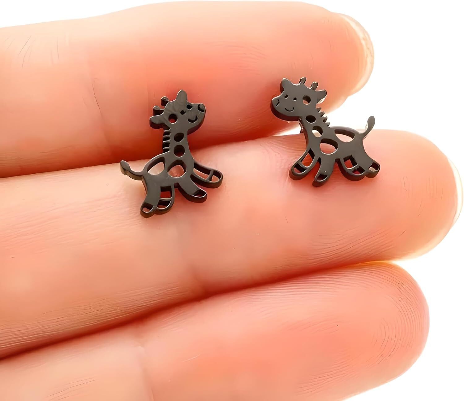 SUPAC Giraffe Stud Earrings – Black, Silver, Rose Gold, Gold