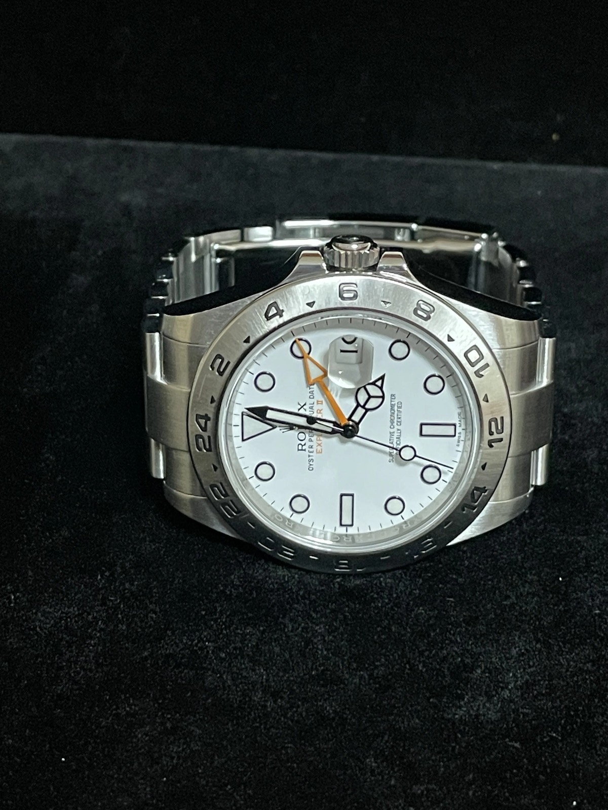 2016 Rolex Explorer II 216570 White Polar Dial SS Oyster With Papers 42mm