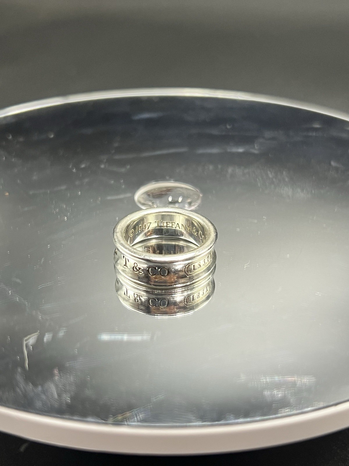 Tiffany & Co. 925 Sterling Silver Band Ring Size 6mm Signed