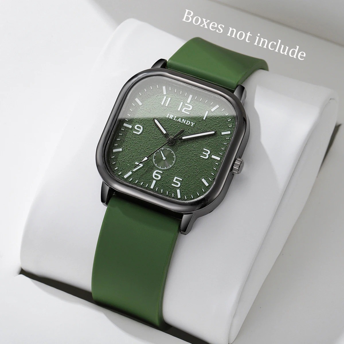Square Quartz Watch Silicone Strap Casual Sports Men Women