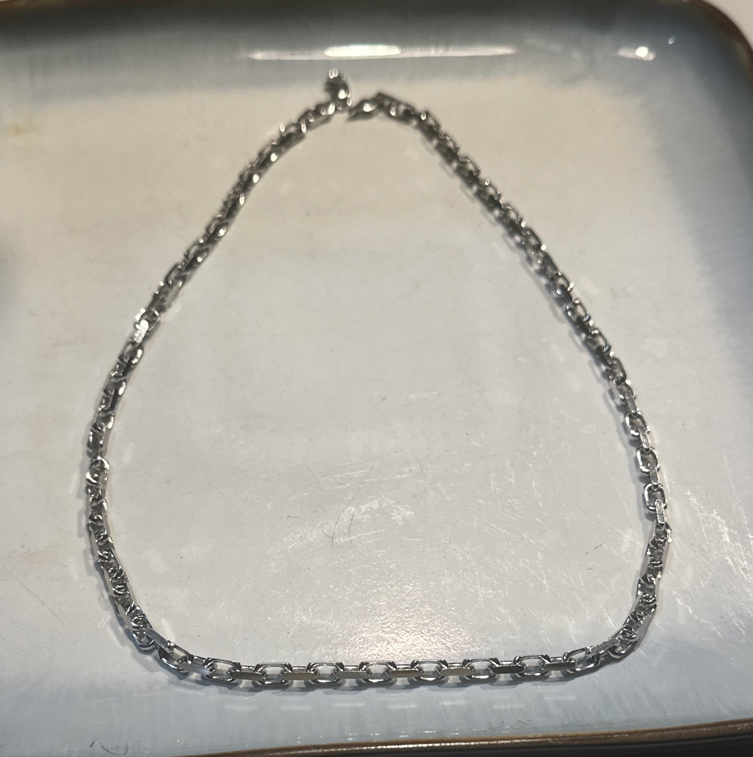 Sterling silver 22 inc cable ChainLink Necklace, No Stone, Lobster Clasp Closure