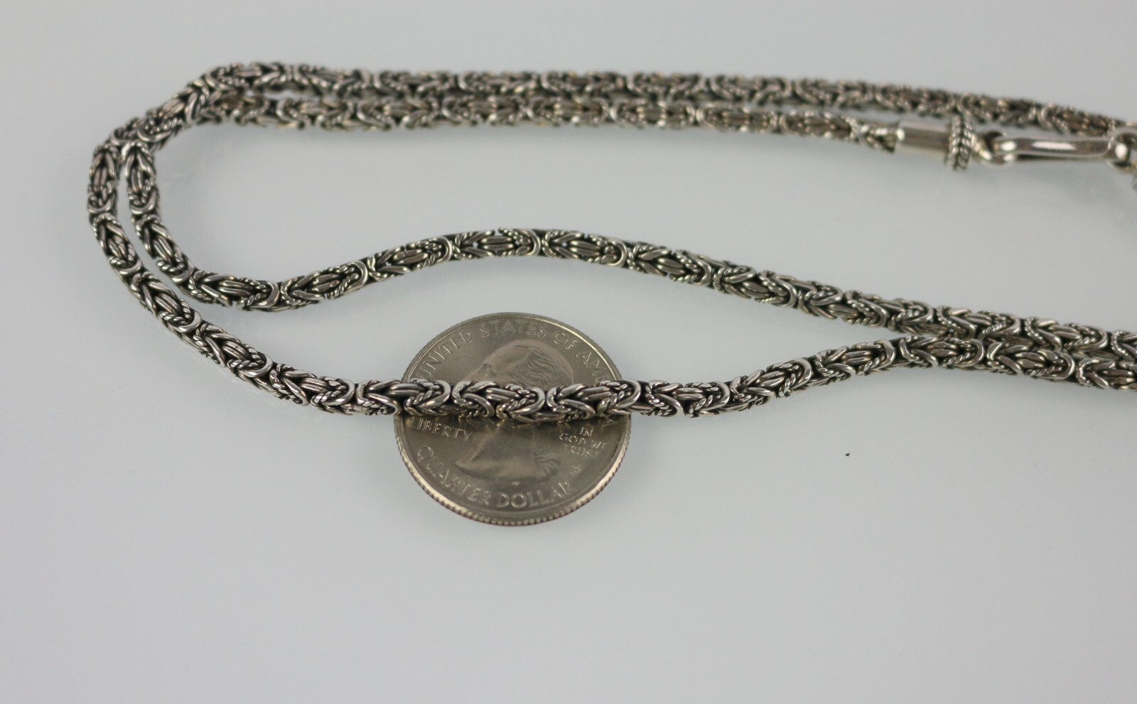 BA Suarti Sterling Silver Bike Chain Necklace 24″ 34grams