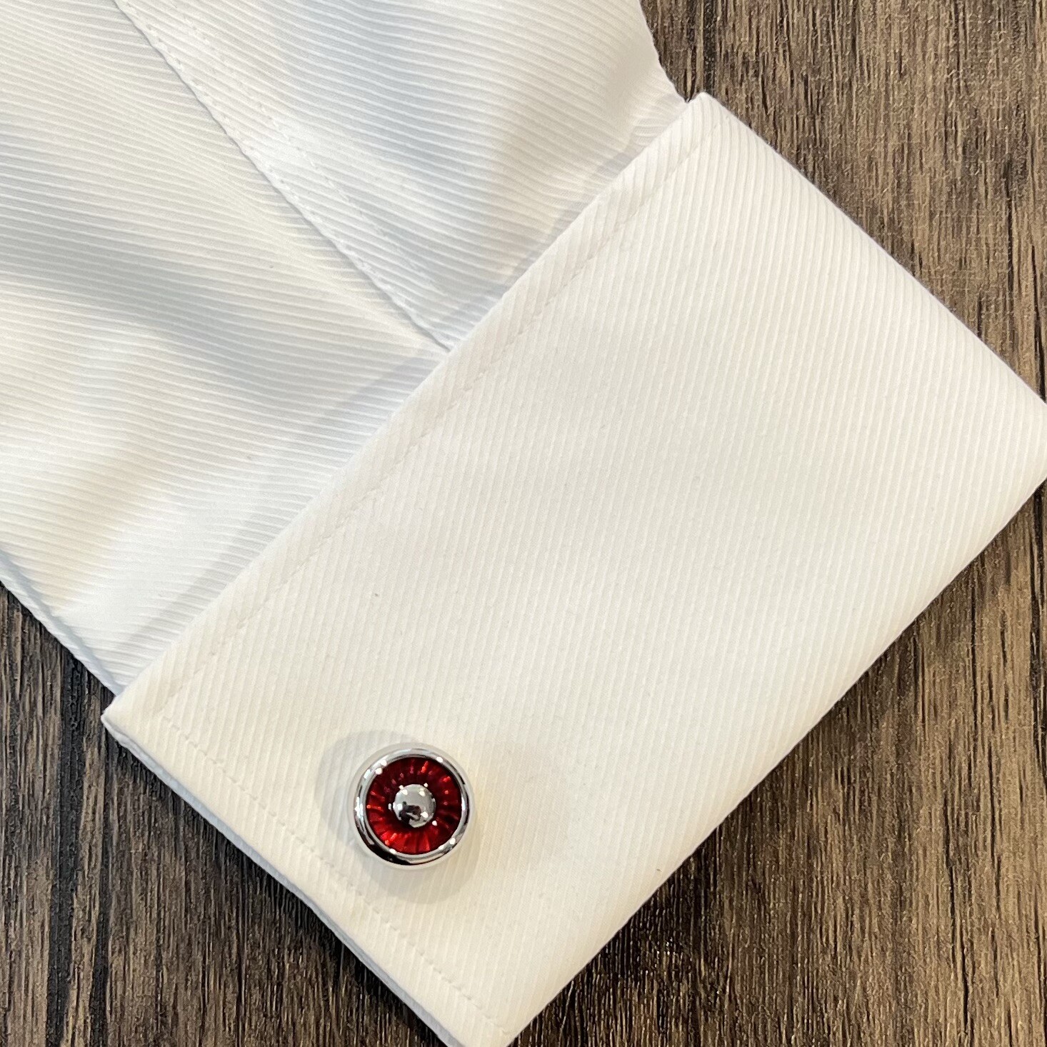 Plane Engine Pattern Cufflinks For Men Birthday Wedding Round Burgundy Cufflink