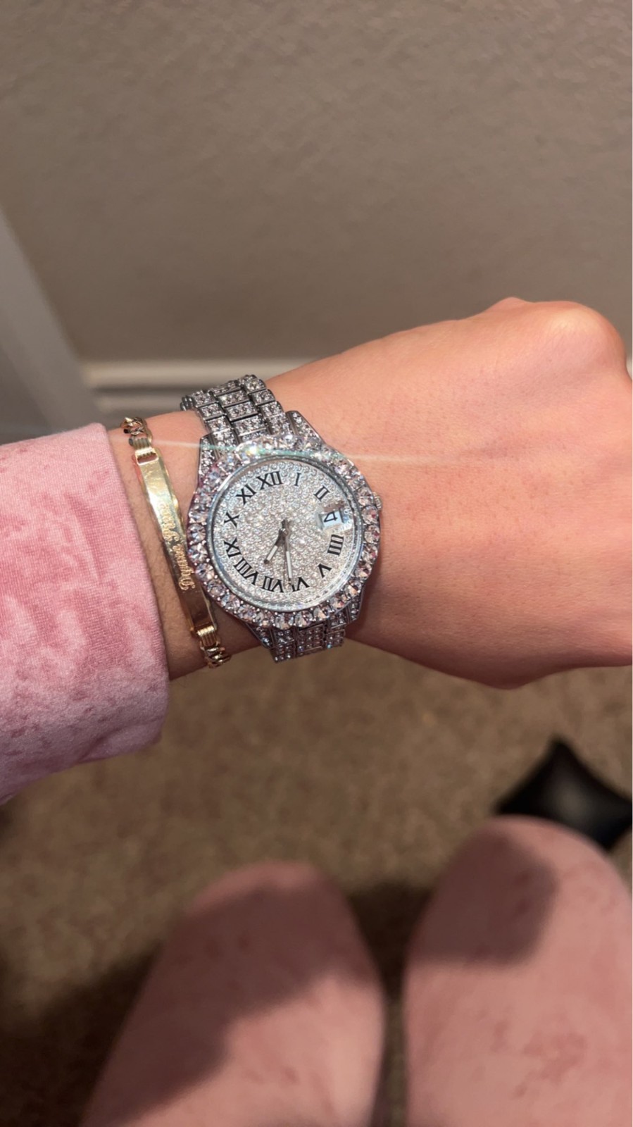 Hip Hop Luxury Ice out Women’s Watch Iced King Bling Silver Cz Diamond Best Gift