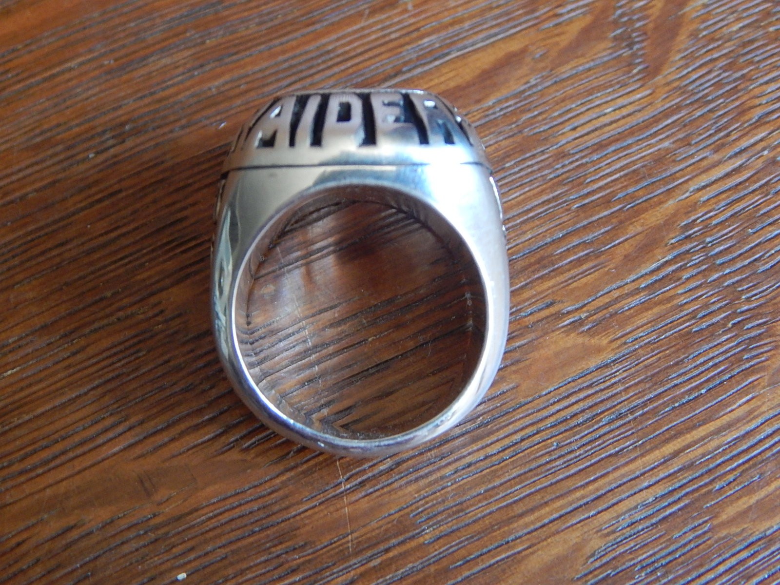 NFL Oakland Raiders Ring Sterling Silver 1995 Football Mens Ring 9.5 31 Grams