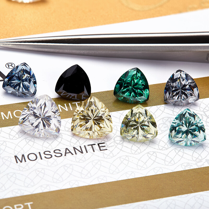 White D Color Trillion Cut VVS1 Moissanite Stone Loose Diamond With Certificate