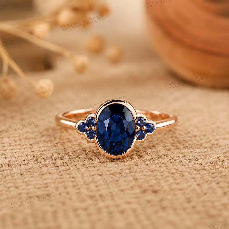 Lab Created Blue Topaz Ring, Base Metal: Brass Finish: Gold Plated, Gift
