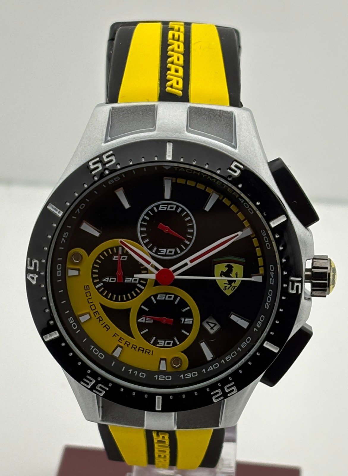 Refurbished Scuderia Ferrari Chrono Quartz Black Dial Sub-Sec/Date Wristwatch