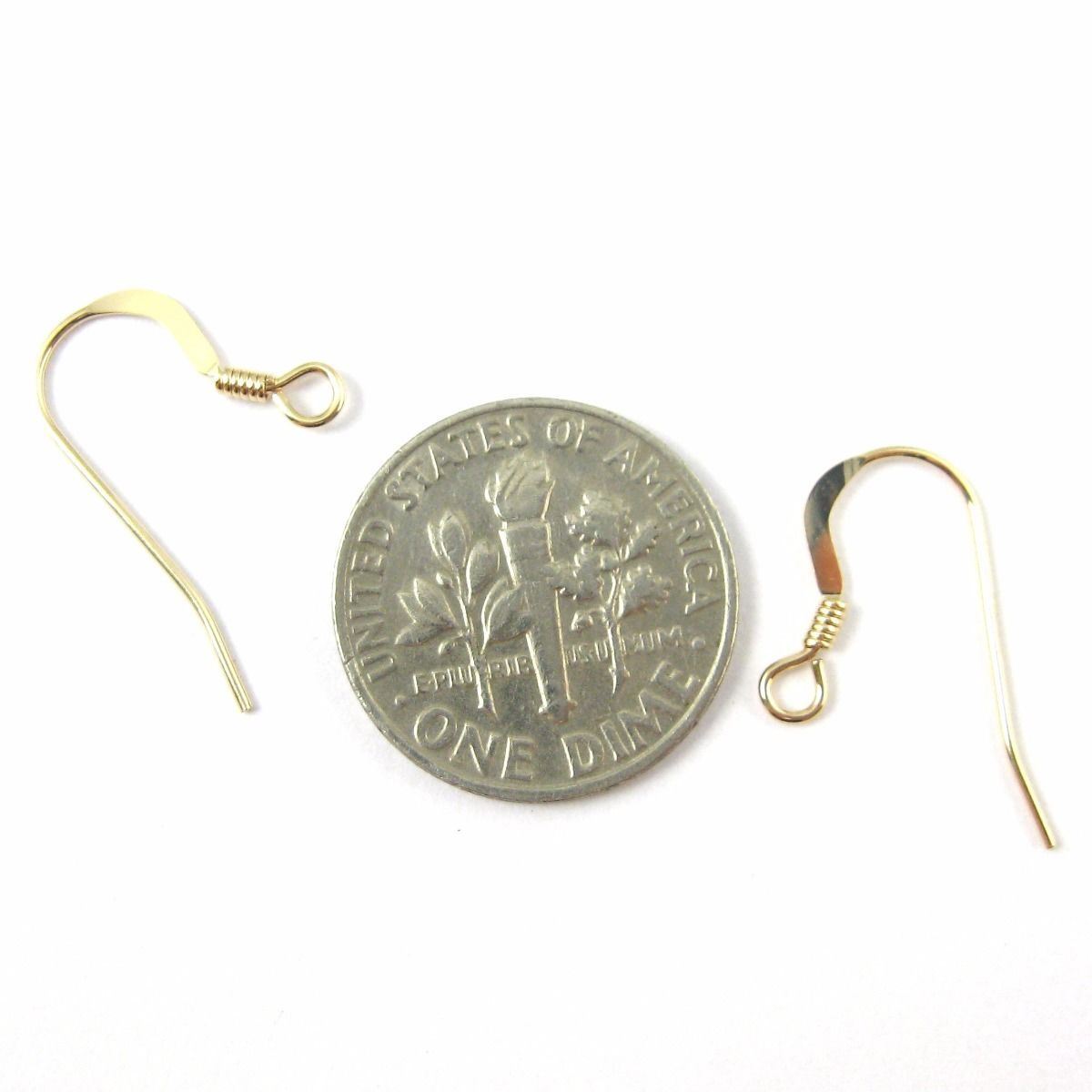 14K Gold Filled Earring Findings – Flat Fish Hook with Coil Ear Wire (3 Pairs)