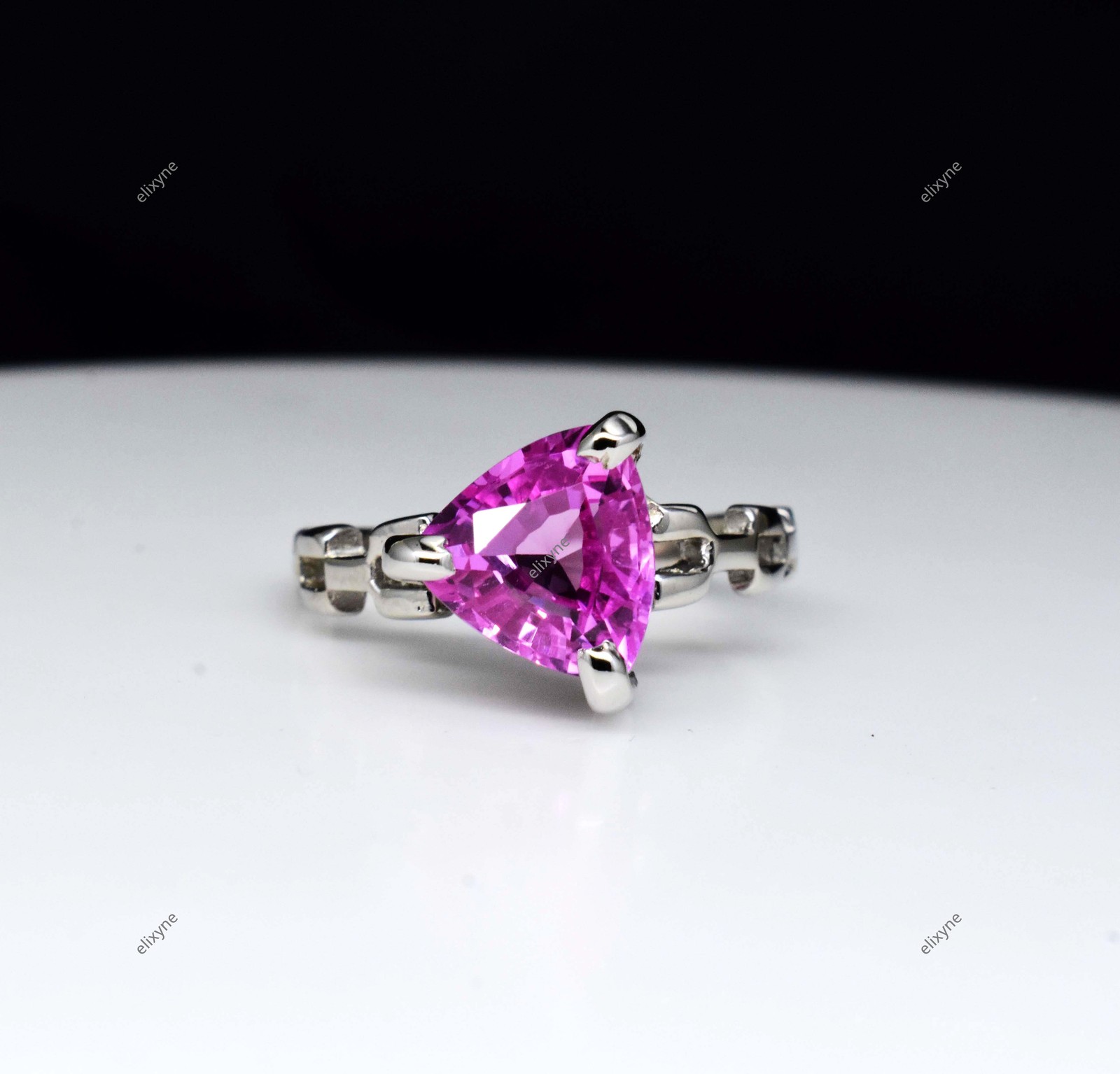 Certified 925 Sterling Silver Mogok Natural Pink Ruby Ring 3.11 Gram US 6.5