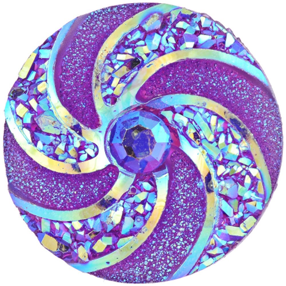 Pinwheel Resin 18mm Snap Button Jewelry Ginger Charm Black Yellow Green Red Teal