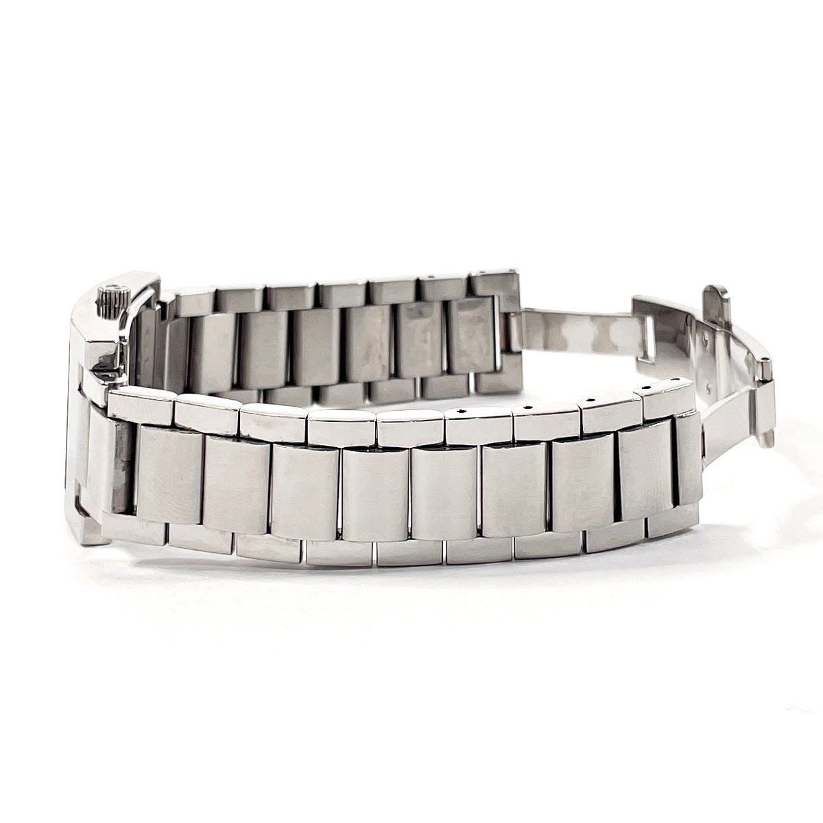 GUCCI GUCCI Watch 7700L Stainless Steel Silver Quartz Square Face with Box