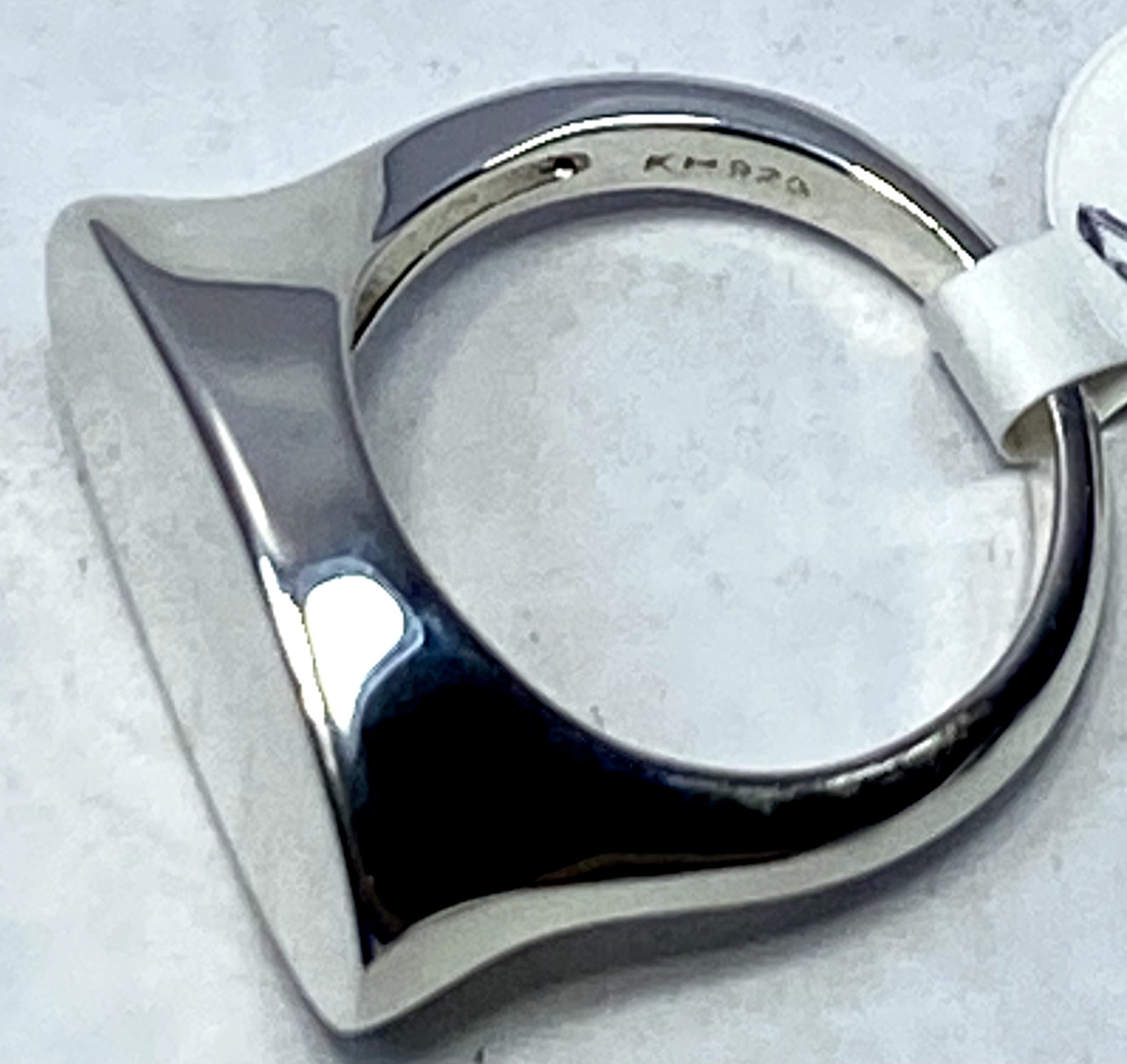 Kit Heath Heirloom Curve Signet Ring Sterling Silver Signed Size 9 NWT 8g
