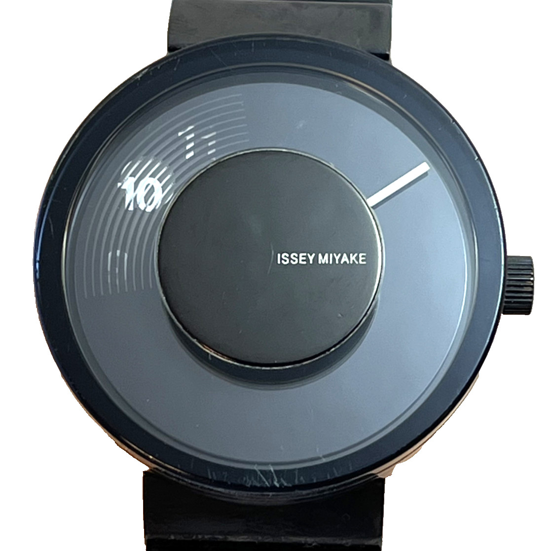 SEIKO ISSEY MIYAKE VUE SILAV002 by YVES BEHAR Black Quartz Watch Japan Rare#B753