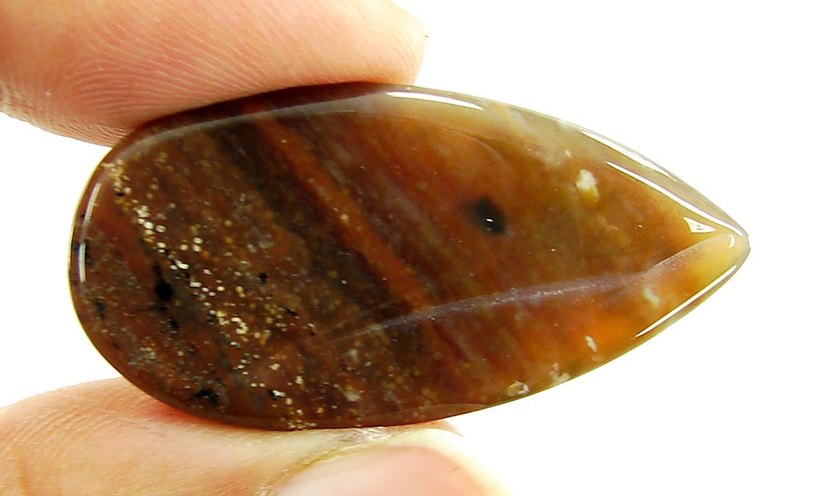 26.75 Ct Natural Honey Dendrite Agate Loose Gem Cabochon Wire Wrap Stone – 3709