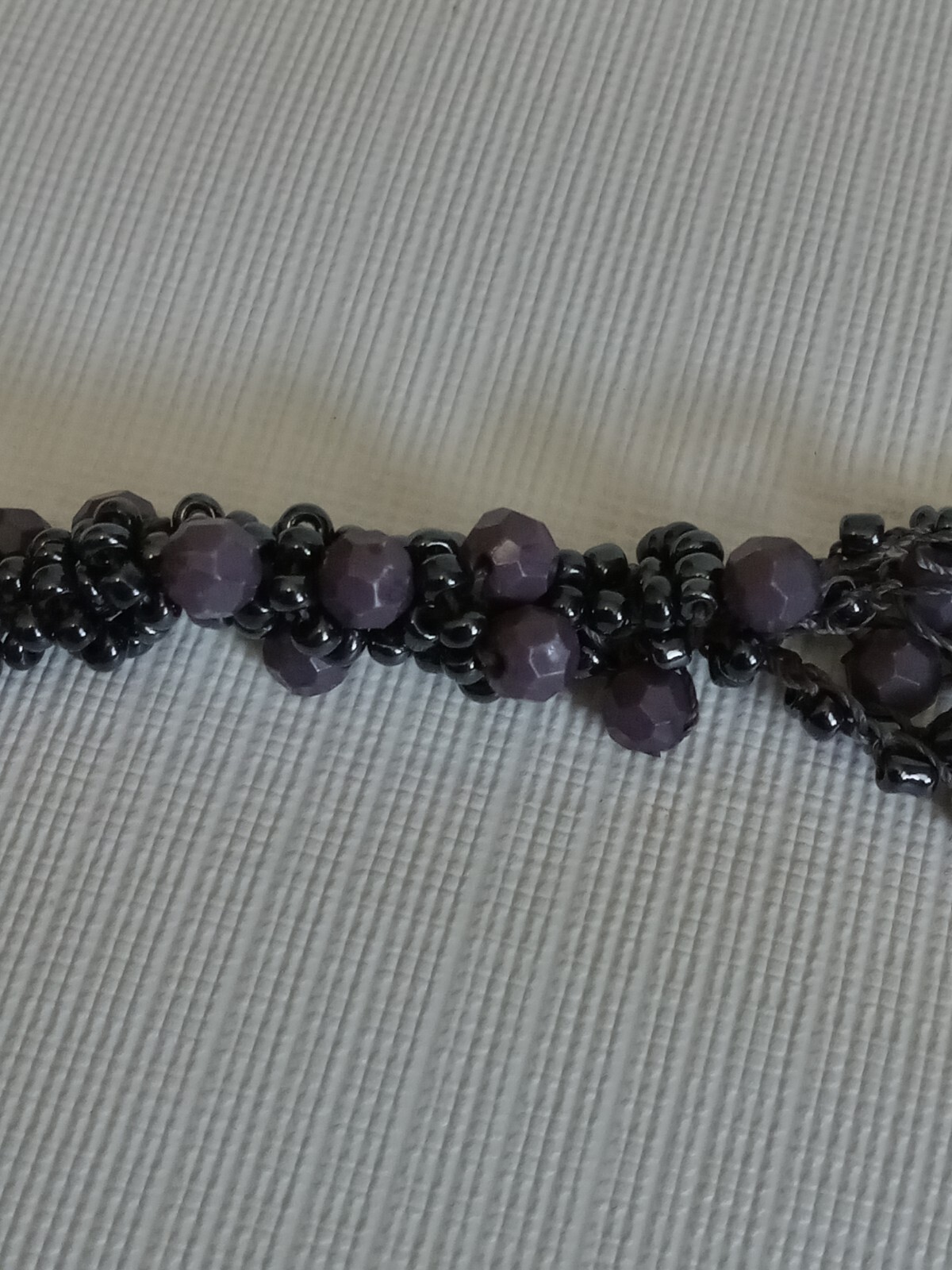 Black & Charcoal Gray Long Length Multi Strand Beaded Layered Statement Necklace