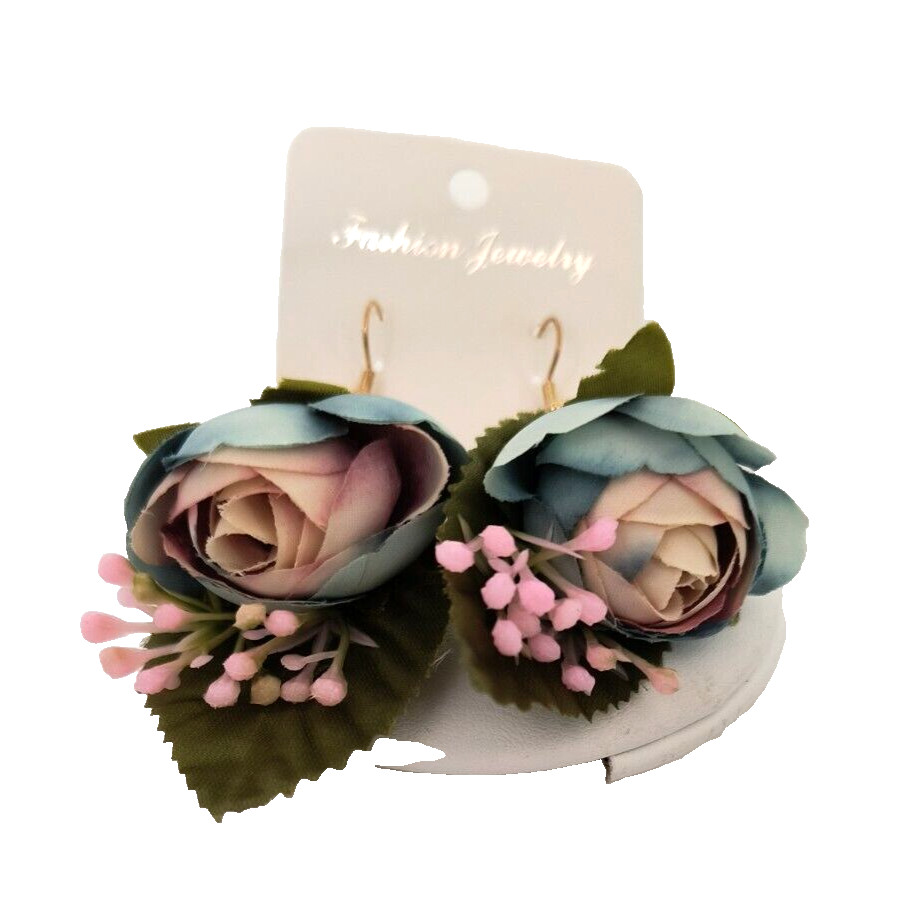 New Fashion Earrings for Pierced Ears Hook Style Polyester Multicolor Flowers