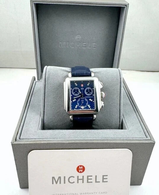 Women’s Diamond Michele Chronograph Deco Watch in Exc Cond.