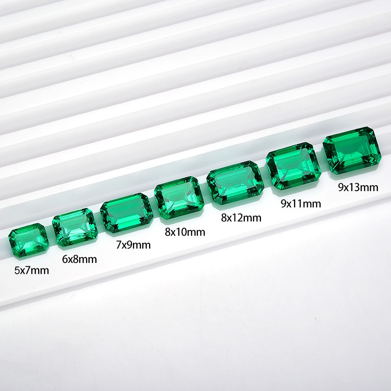 Columbia Lab Grown Emerald Loose Gemstone 0.5-8ct Emerald Cut AGL Jewelry DIY