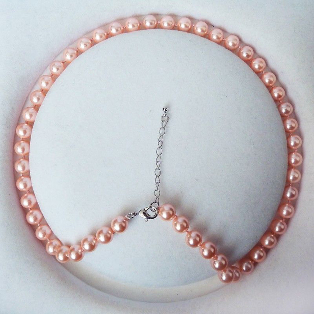 Fashion Natural 8mm Akoya Cultured Shell Pearl Necklace 18″ (10 Colors)