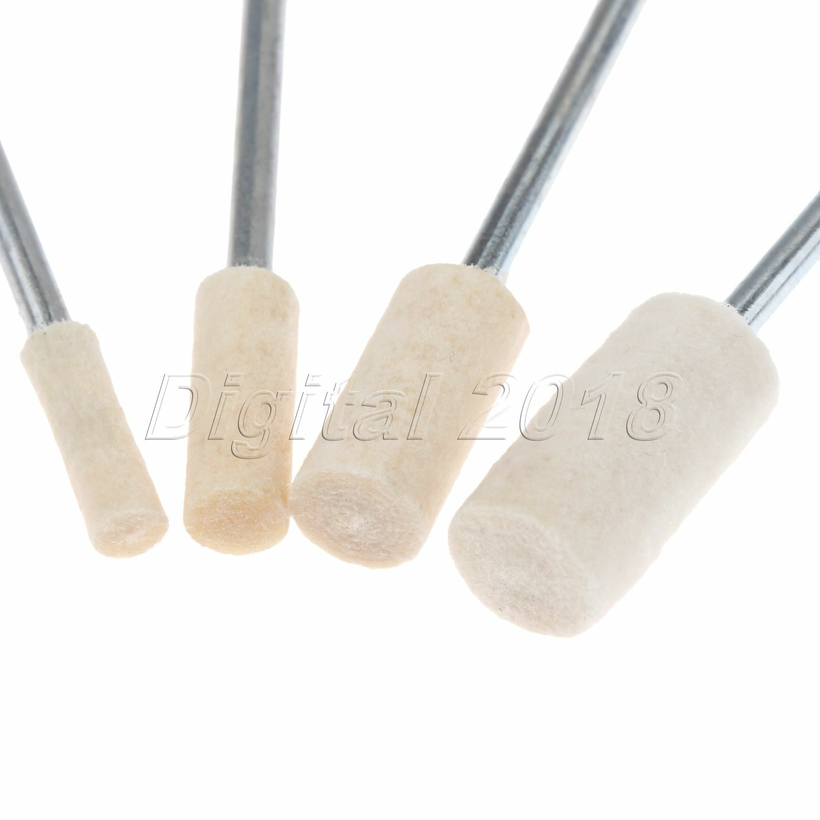 12X Cylindrical Wool Polishing Grinding Head Shank Buffing Carving Tools 2.35mm
