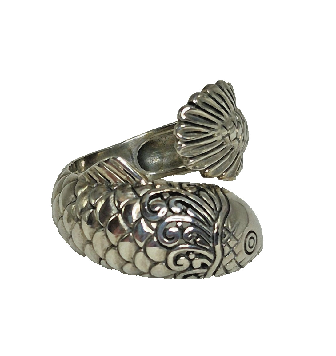 Bali Legacy Sterling Silver Koi Fish Ring Size 7 (6.10 g)