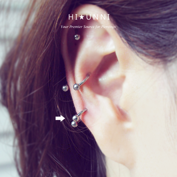 16g 1/4”(6mm) TINY horseshoe ring, Septum ring, Tragus Cartilage earring, 1pc