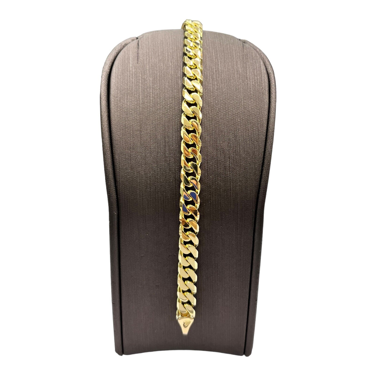 18ct 18k Yellow Gold Curb Cuban Link Bracelet 38.42 Grams 23cm 7mm Wide. New