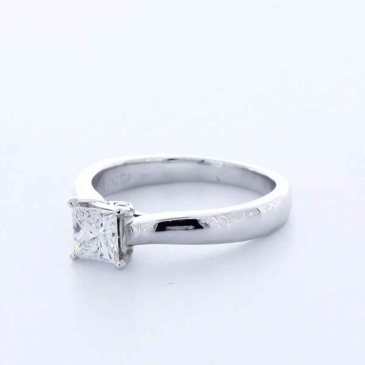 Engagement Ring 14K White Gold Classic 0.75 CT Princess Lab-Grown Diamond E VS1