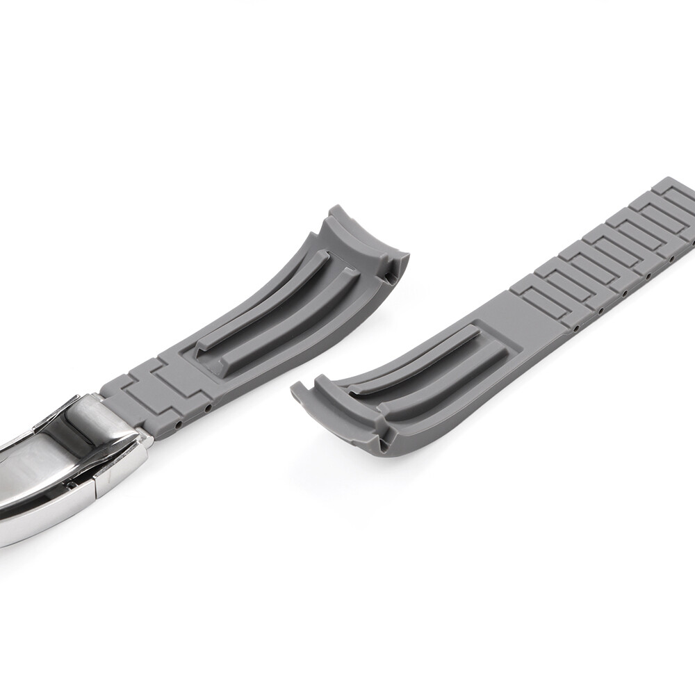 New 20mm 21mm 22mm Silicone Rubber Watch Band Replacement Strap Butterfly Buckle