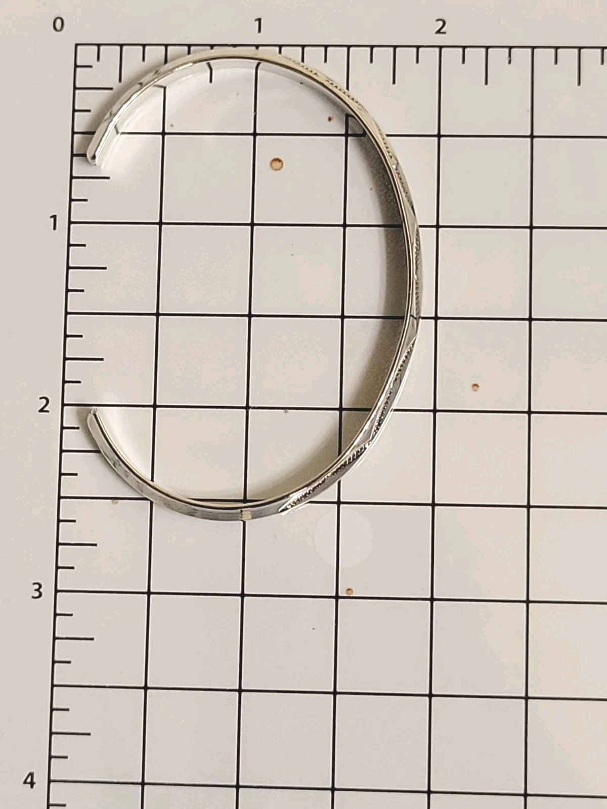 Vintage NAVAJO Sterling Silver Hand Stamped Carinated Cuff Bracelet 9 Grams