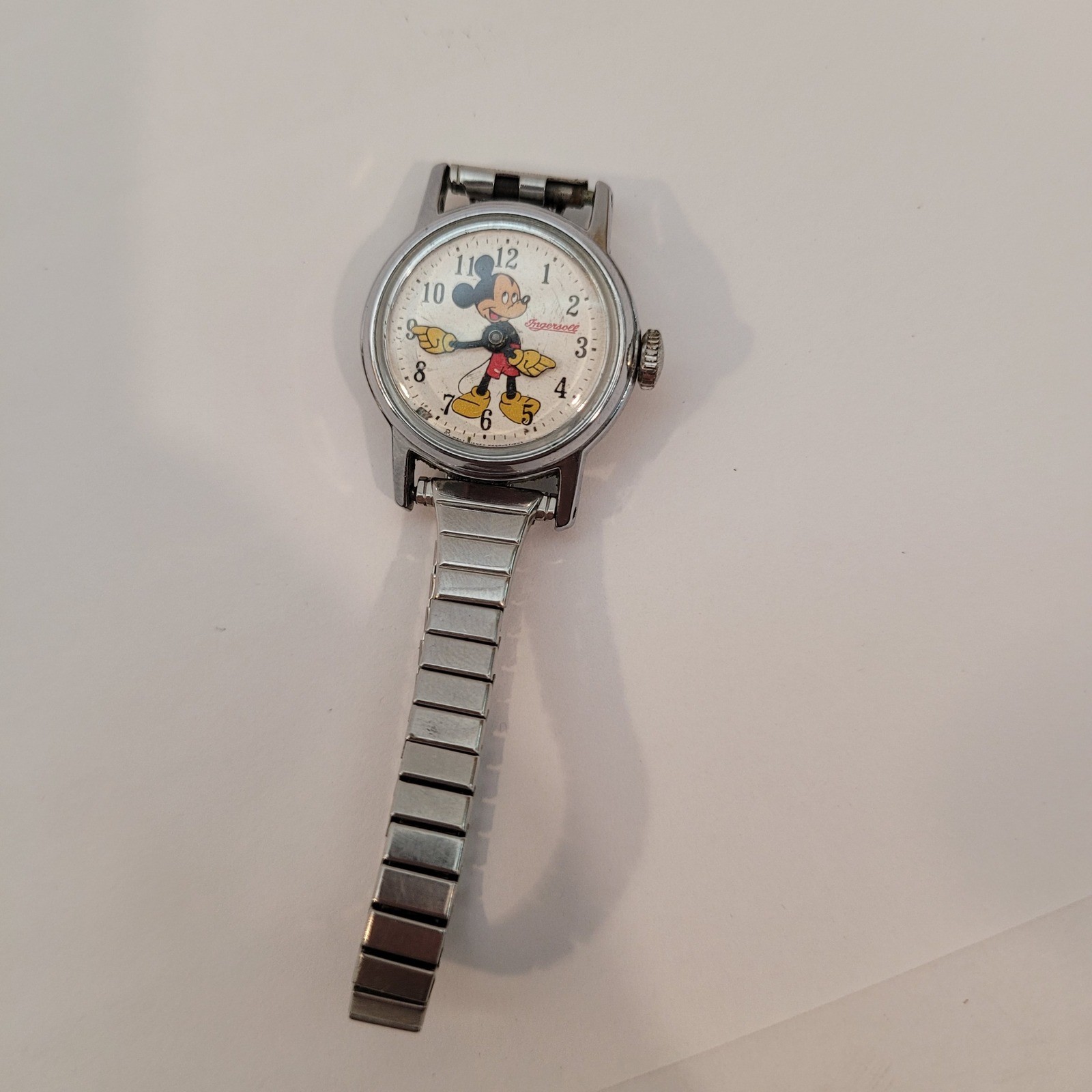 Timex Ingersoll Mickey Mouse Watch Spare Repair Vintage Manual Wind Speidel Band