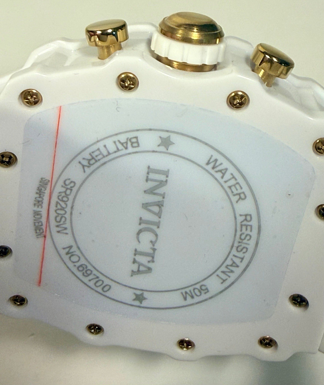 69700 Invicta Racing White Hot Nitro Gen 43mm Silver Dial Silicon Strap Watch