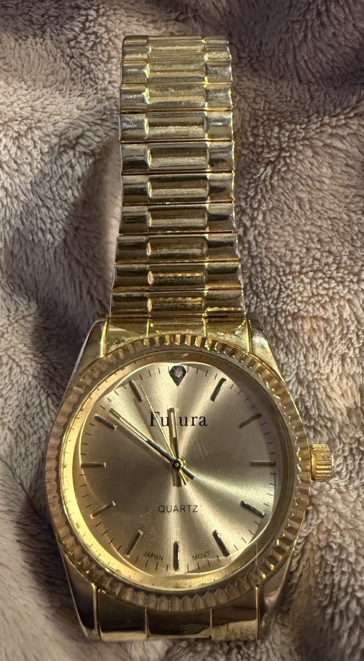 Futura Men’s Quartz Watch Stainless Steel, Metal, diamond chip