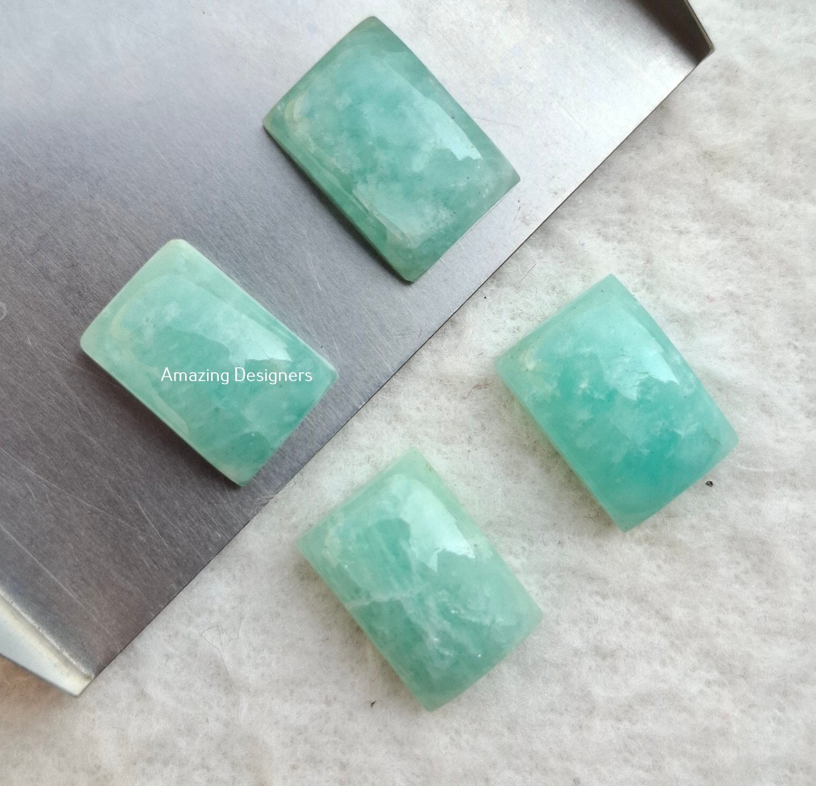 Natural Amazonite Rectangle Cabochon 6x8mm to 20x25mm Loose Gemstone