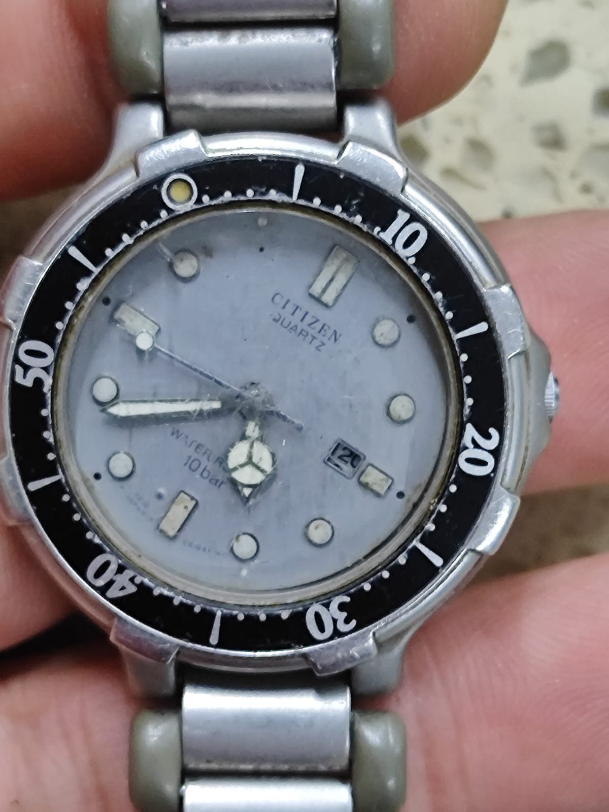 1987 CITIZEN DIVERS 100M 36-2913/ 3610-364929 VERY RARE NOT WORK 36mm
