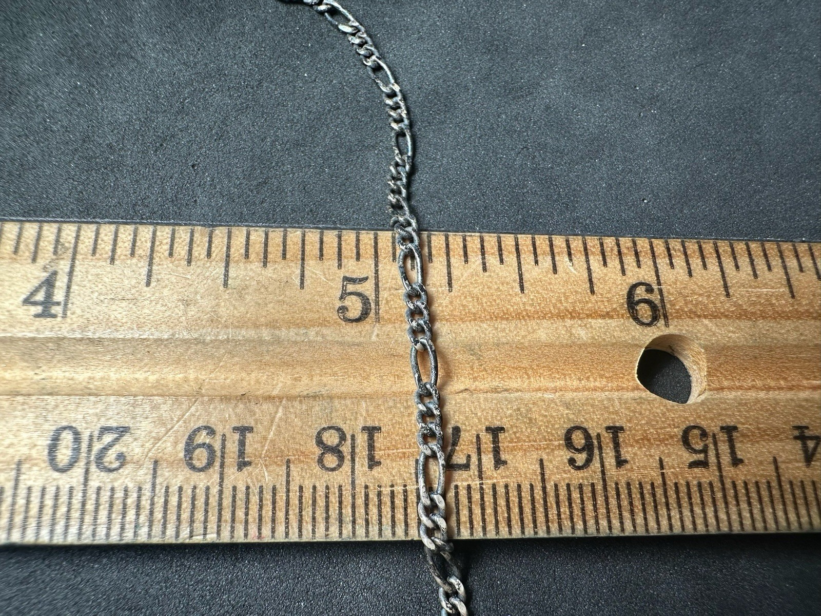 6.80g Vintage Sterling Silver 925 Necklace Filigree Drop Pendant M 18.2 in
